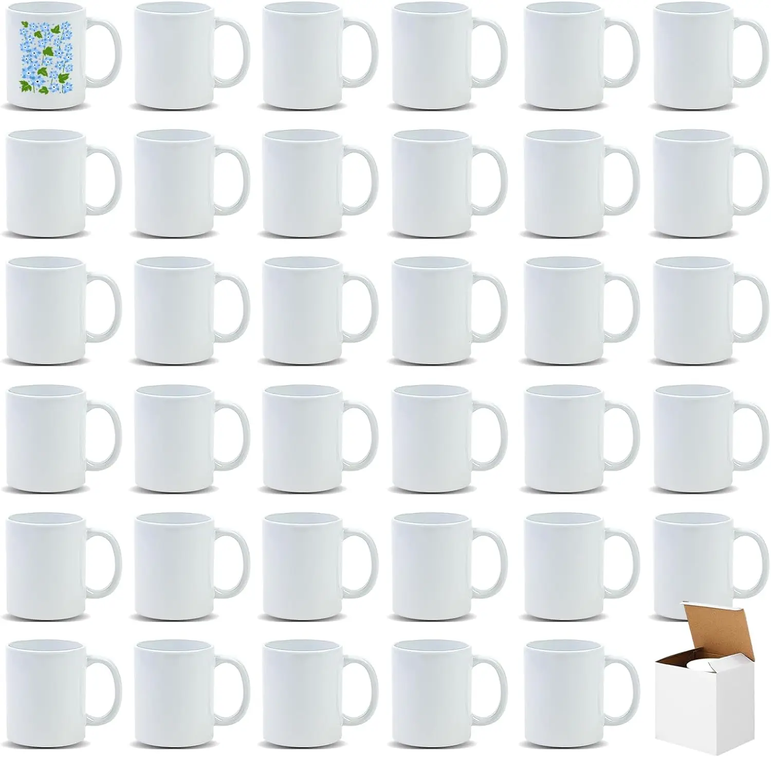 Sublimation Mug White - แก้วเซรามิกสำหรับพิมพ์ลาย 11 ออนซ์, แก้วเปล่าสำหรับพิมพ์ลาย, แก้วกาแฟเซรามิกขายส่ง, แก้วสำหรับของขวัญ,