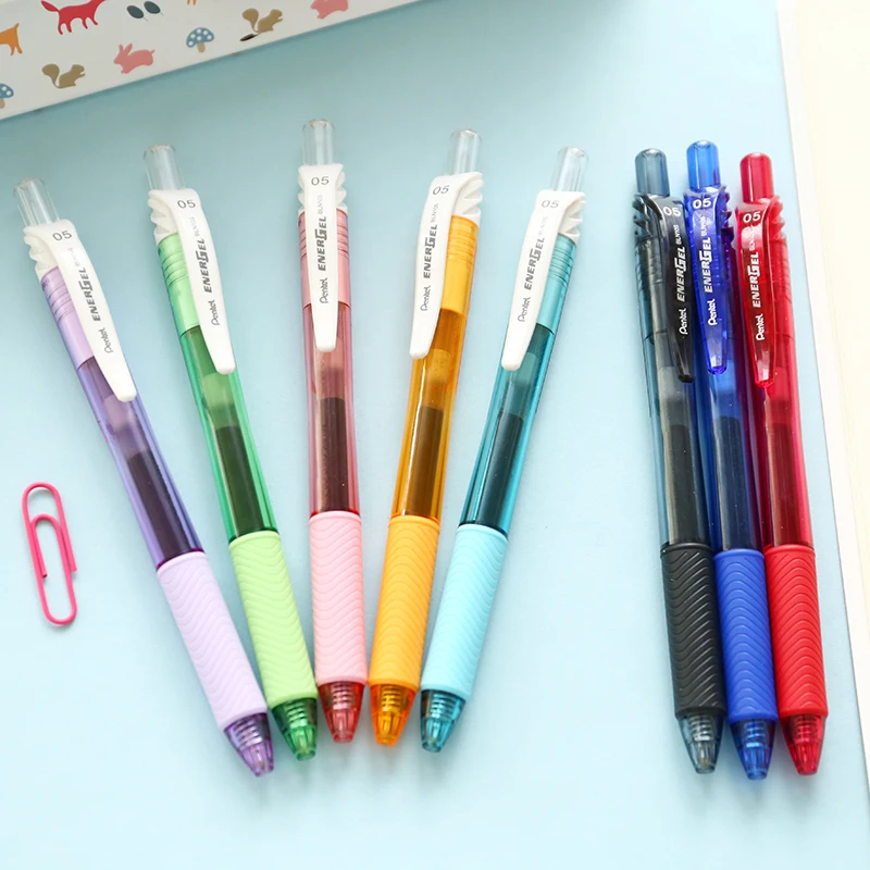 Pentel Pen Sign Pen - 5PCS WUMEI ญี่ปุ่นนําเข้า Pentel BLN105 ปากกาเจลโปร่งใสปากกาสีปากกา