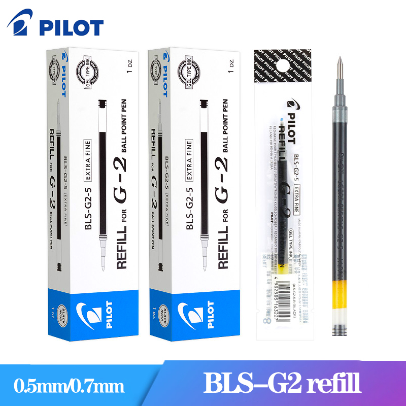 Pilot Pen G2 - 12 Pcs PILOT Refill BLS-G2สำหรับ G2/G6ปากกาหมึกเจล0.5/0.7มม.น้ำปากกา
