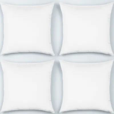 Pillow Cover Sublimation - ปลอกหมอนอิงสำหรับงานซับลิเมชั่น 4 ชิ้น สีขาว ผ้าโพลีเอสเตอร์ สำหรับงานพิมพ์แบบถ่ายโอนความร้อน