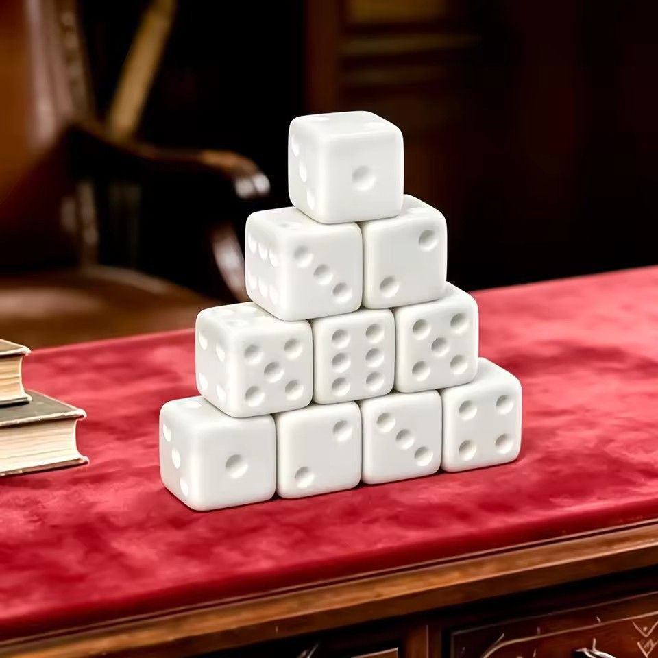Puzzle Blank White - ลูกเต๋าสีขาวเปล่า 10 ชิ้น/ชุด สำหรับเกมปริศนาสนุกๆ ขนาด 15.8