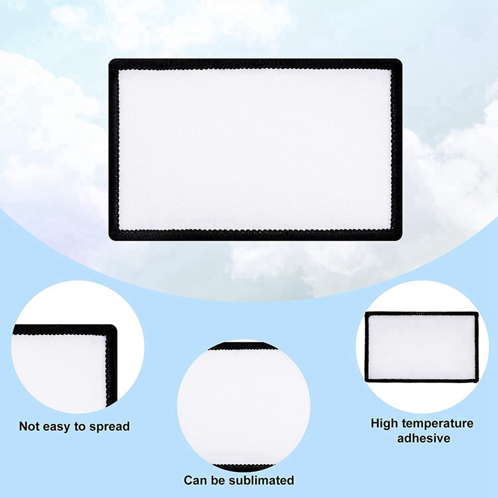 Hat Sublimation Blank - แผ่นปะผ้าสำหรับซับลิเมชั่น 42 ชิ้น แผ่นปะผ้ารีดติดทรงสี่เหลี่ยม แผ่นปะผ้าซ่อมแซมสำหรับเสื้อผ้า หมวก-AT36