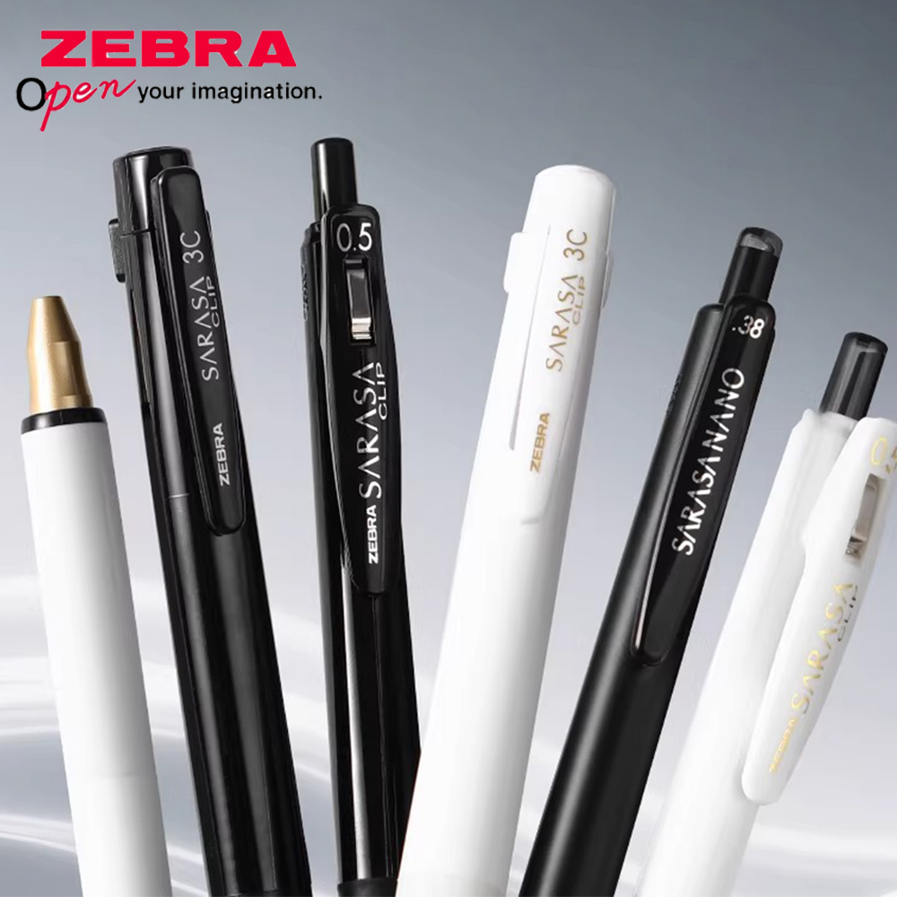 Zebra Pen Sarasa - ญี่ปุ่น ZEBRA ปากกาเจลลิมิเต็ด JJ15 ความจุขนาดใหญ่ขาวดำ/3 สีโมดูลปากกา