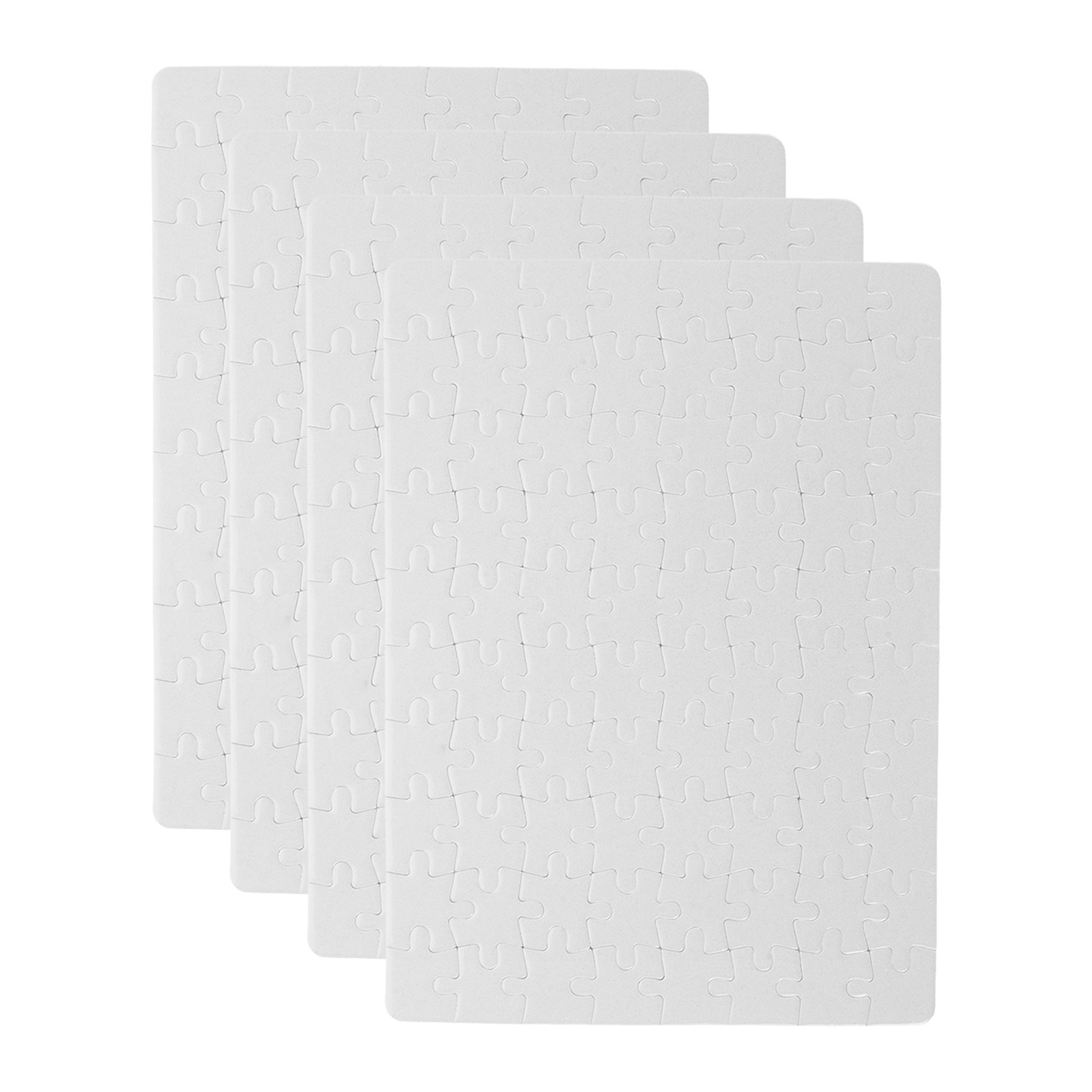 Puzzle Blank White - แผ่นจิ๊กซอว์เปล่าสำหรับงานซับลิเมชัน 4 แผ่น สีขาว สำหรับงาน DIY