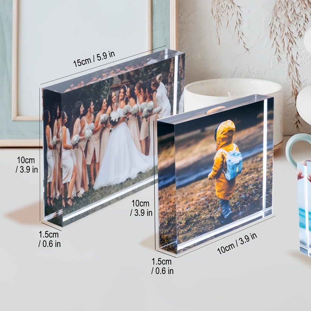 Photo Acrylic Block - บล็อกอะคริลิคภาพถ่าย 3 มิติแบบกำหนดเอง - แสดงภาพตามสั่ง ดีไซน์พระอาทิตย์ตกดินริมชายหาดสุดหรู