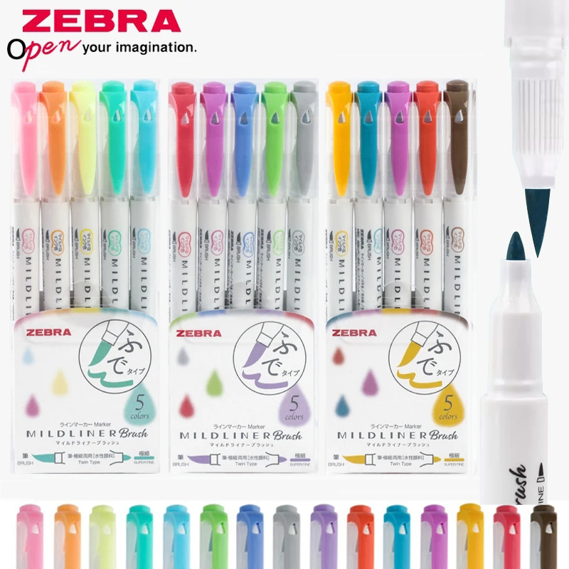 Zebra Pen Sarasa - ปากกาไฮไลท์ Zebra mildliner set pulpen เครื่องเขียนญี่ปุ่น