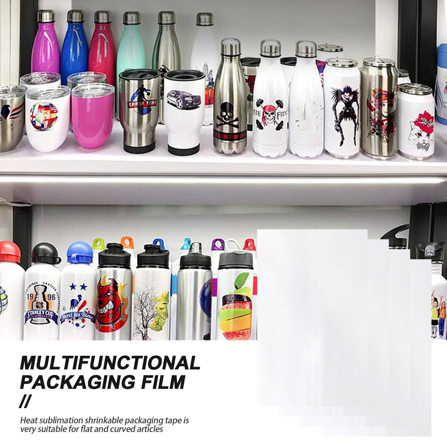 Sublimation Mug White - ฟิล์มหดแบบซับลิเมชั่น FTGT 30 ชิ้น, ฟิล์มหดแบบถ่ายโอนความร้อน 3
