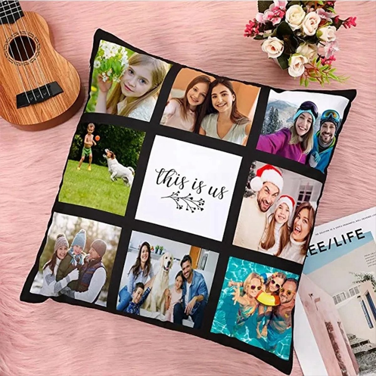 Pillow Cover Sublimation - ปลอกหมอนเปล่าสำหรับงานซับลิเมชั่น A75K 6 ชิ้น ปลอกหมอนอิงโพลีเอสเตอร์ DIY