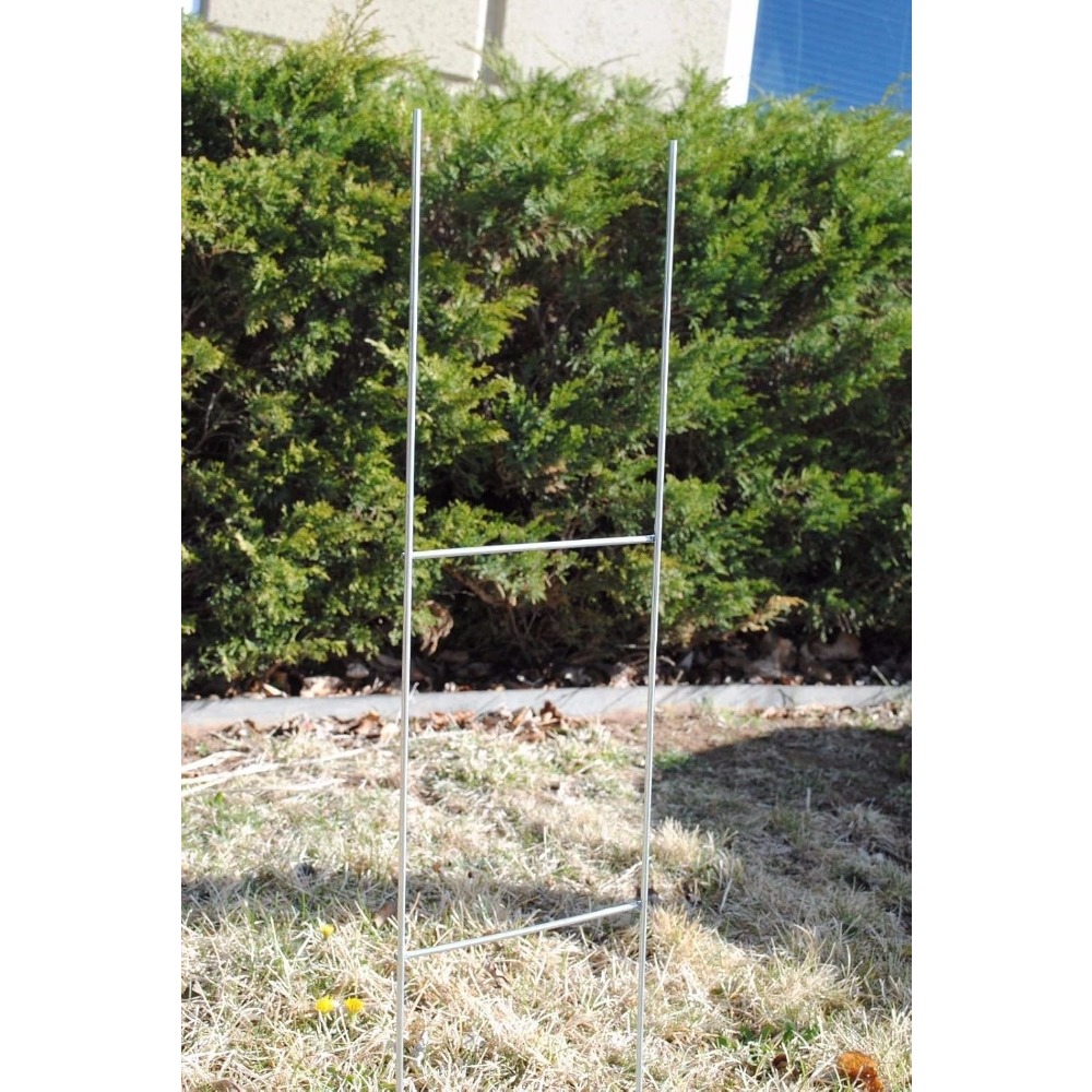 Yard Sign Blank - ป้ายสนามเปล่าห้าสิบแผ่น พร้อมเสา H สำหรับงานขายของในโรงรถ งานรับปริญญา การเมือง