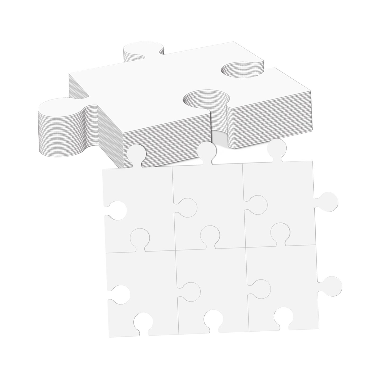 Puzzle Blank White - กระดาษแข็งสีขาว จิ๊กซอว์เปล่า อุปกรณ์เสริมเพื่อการศึกษาอเนกประสงค์ สำหรับงานสร้างสรรค์หลากหลายรูปแบบ ขนาด 20x23