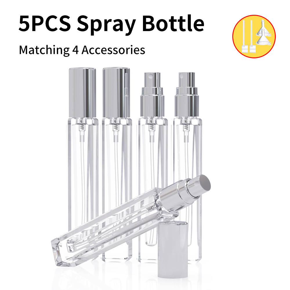 Water Bottle Blank - ขวดสเปรย์น้ำหอมแบบพกพา 5 ชิ้น ขนาด 10 มล.