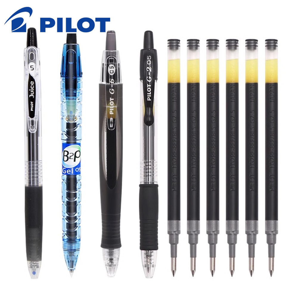 Pilot Pen G2 - ชุดเติมปากกาหมึกเจลนักบินญี่ปุ่น BLS-G2-5สำหรับนักเรียนความจุมากเรียบเหมาะสำหรับ G2/415V/B2P 0.5มม. เครื่องเขียนในโรงเรียน