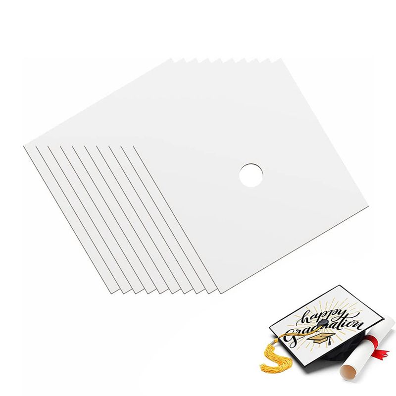 Hat Sublimation Blank - แผ่นเปล่าสำหรับงานซับลิเมชั่น ABJT สำหรับตกแต่งหมวกบัณฑิต แผ่น MDF สำหรับงานรีดร้อน