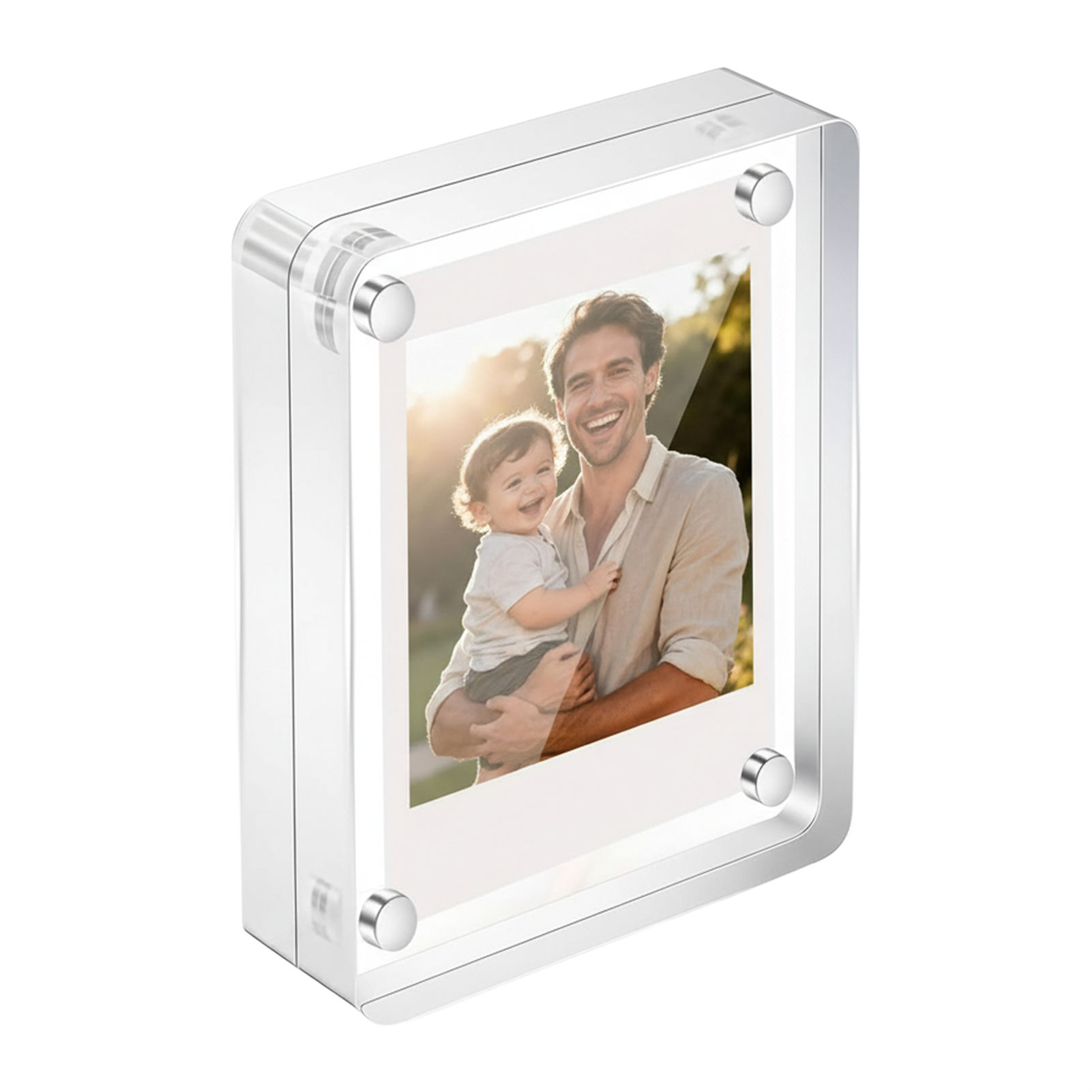 Photo Acrylic Block - กรอบรูปอะคริลิคแม่เหล็ก ขนาด 2.5x3.5 นิ้ว หนา 10+10