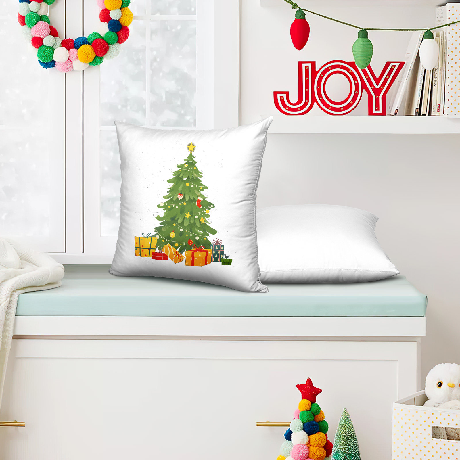 Pillow Cover Sublimation - ปลอกหมอนสำหรับงานซับลิเมชั่น 4 ชิ้น สีขาว ปลอกหมอนเปล่าสำหรับงานถ่ายโอนความร้อน ขนาด