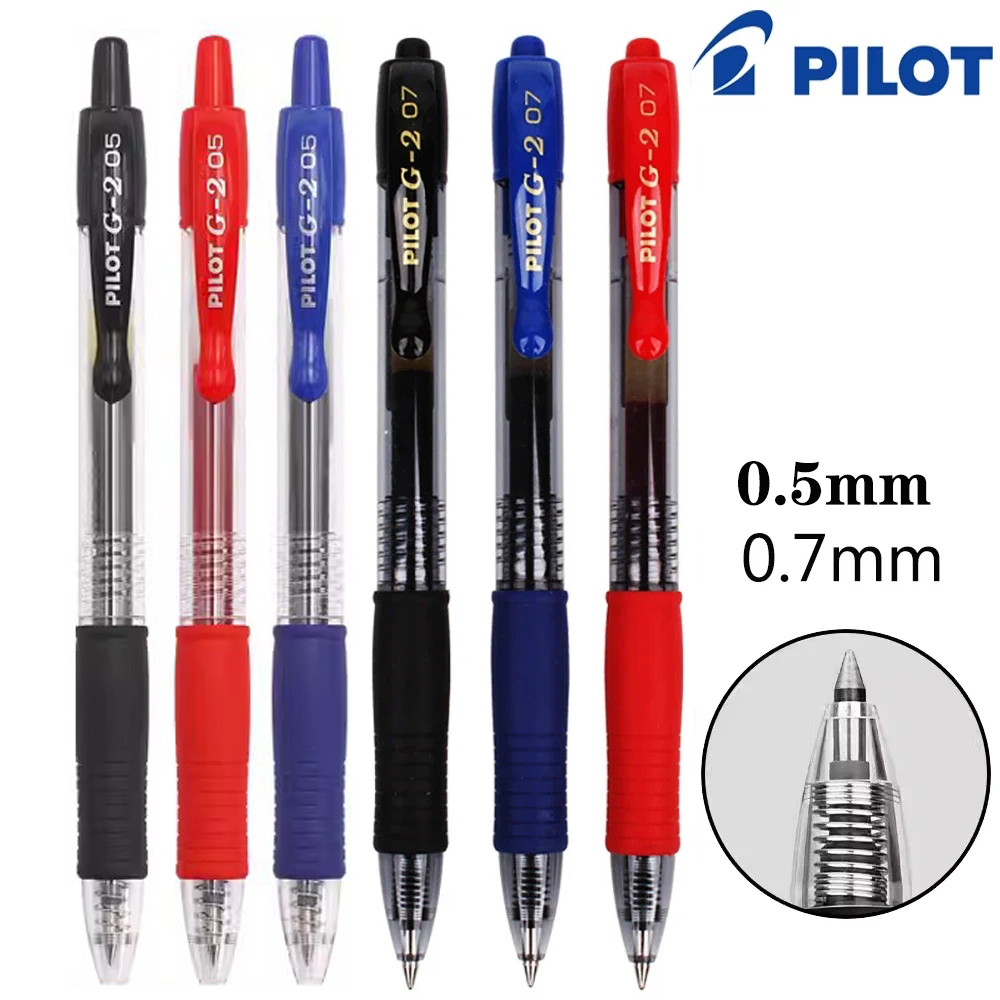 Pilot Pen G2 - 6pcs นักบินญี่ปุ่นเจลปากกา BL-G2 0.7 มม.ปากกาลูกลื่นอุปกรณ์สํานักงานอุปกรณ์เสริมนักเรียนโรงเรียนเครื่องเขียนขนาดใหญ่ความจุ