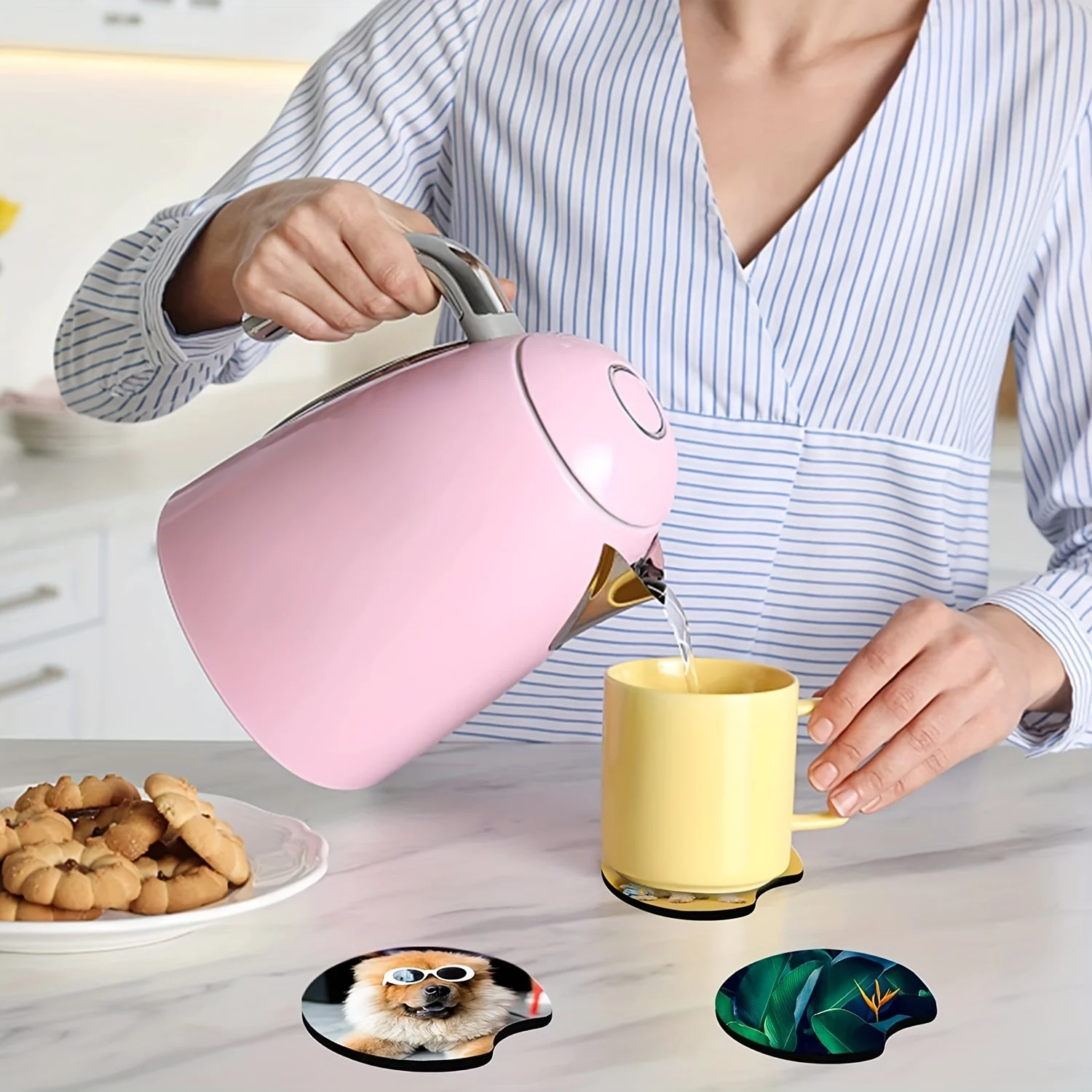 ที่รองแก้วบนรถว่างระเหิด20ชิ้น - Coaster Sublimation Blank บทวิจารณ์และราคา