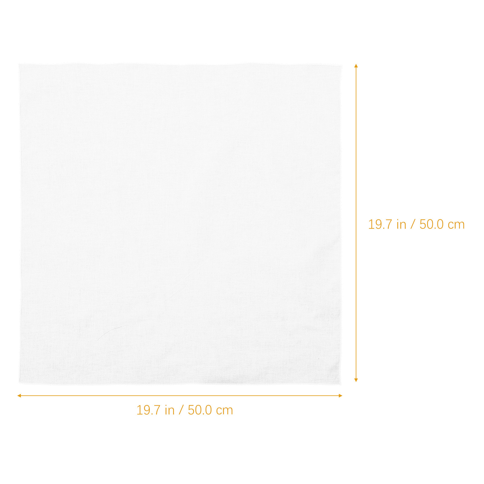 ผ้าเช็ดหน้าผ้าฝ้ายสีขาว ผ้าพัน - Bandana Blank White บทวิจารณ์และราคา