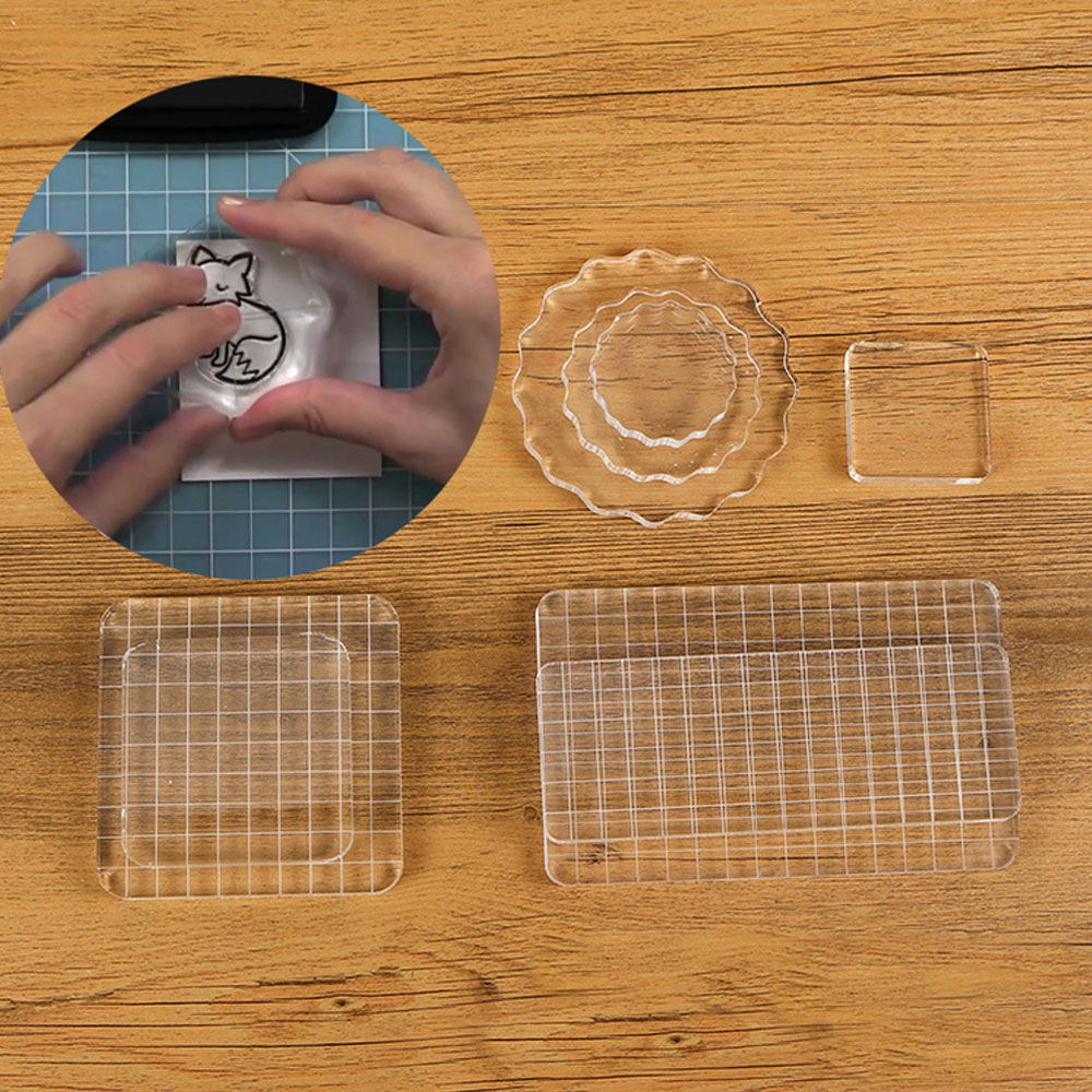 อะคริลิคใสแสตมป์บล็อกใช้ CLEAR - Photo Acrylic Block บทวิจารณ์และราคา