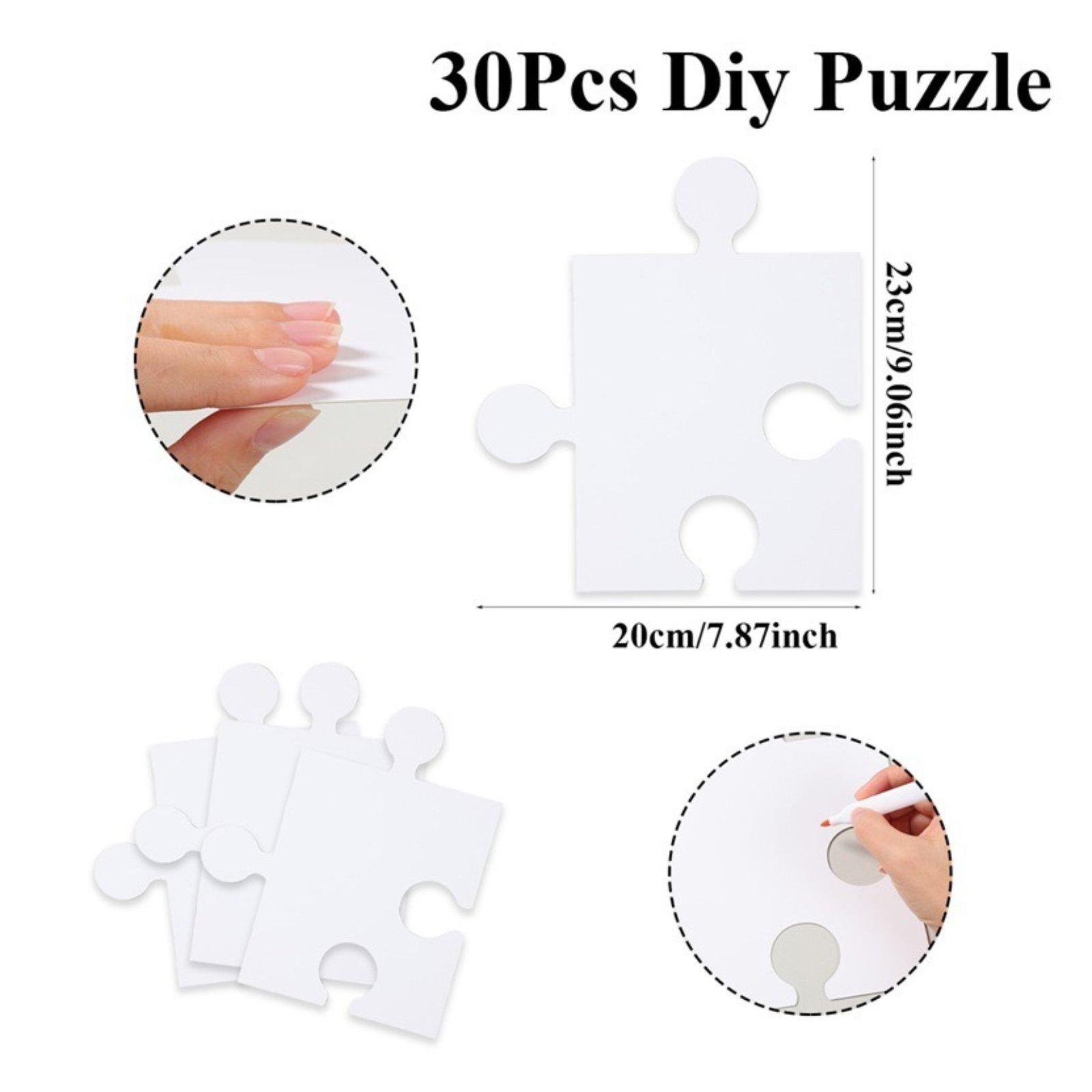 ชิ้นส่วนจิ๊กซอว์เปล่า 30 ชิ้น  - Puzzle Blank White บทวิจารณ์และราคา