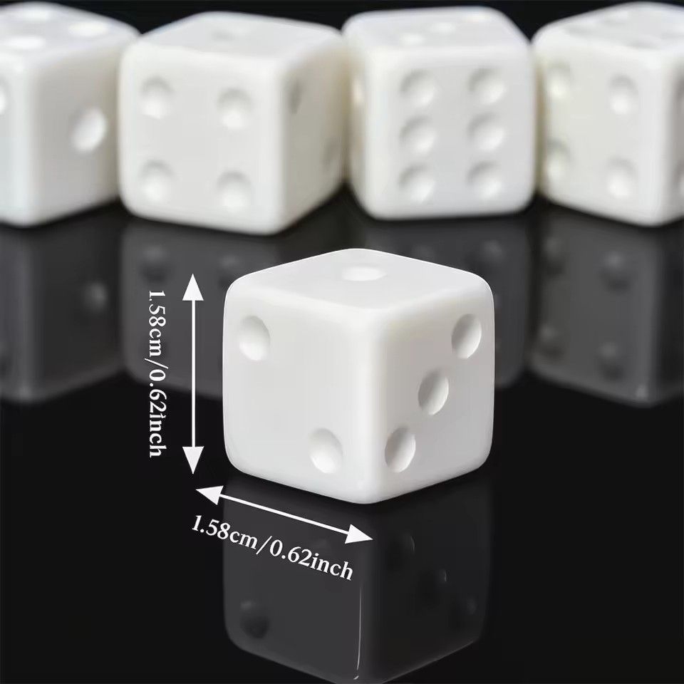 ลูกเต๋าสีขาวเปล่า 10 ชิ้น/ชุด  - Puzzle Blank White บทวิจารณ์และราคา