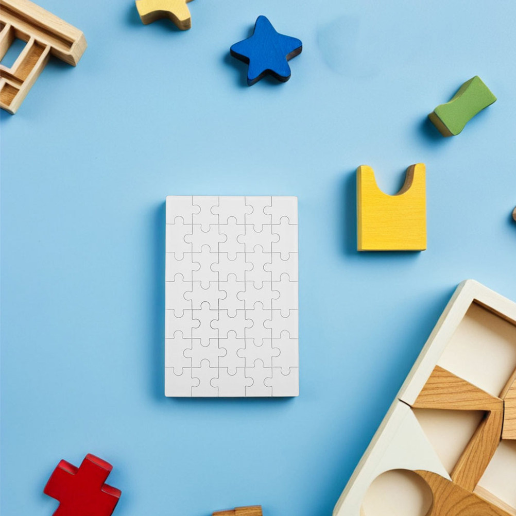 ชิ้นส่วนจิ๊กซอว์เปล่าสำหรับงาน - Puzzle Blank White บทวิจารณ์และราคา