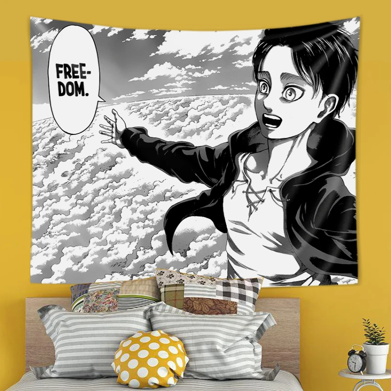 Eren Yeager Freedom มังงะโปสเต - Canvas Wrap Ready บทวิจารณ์และราคา