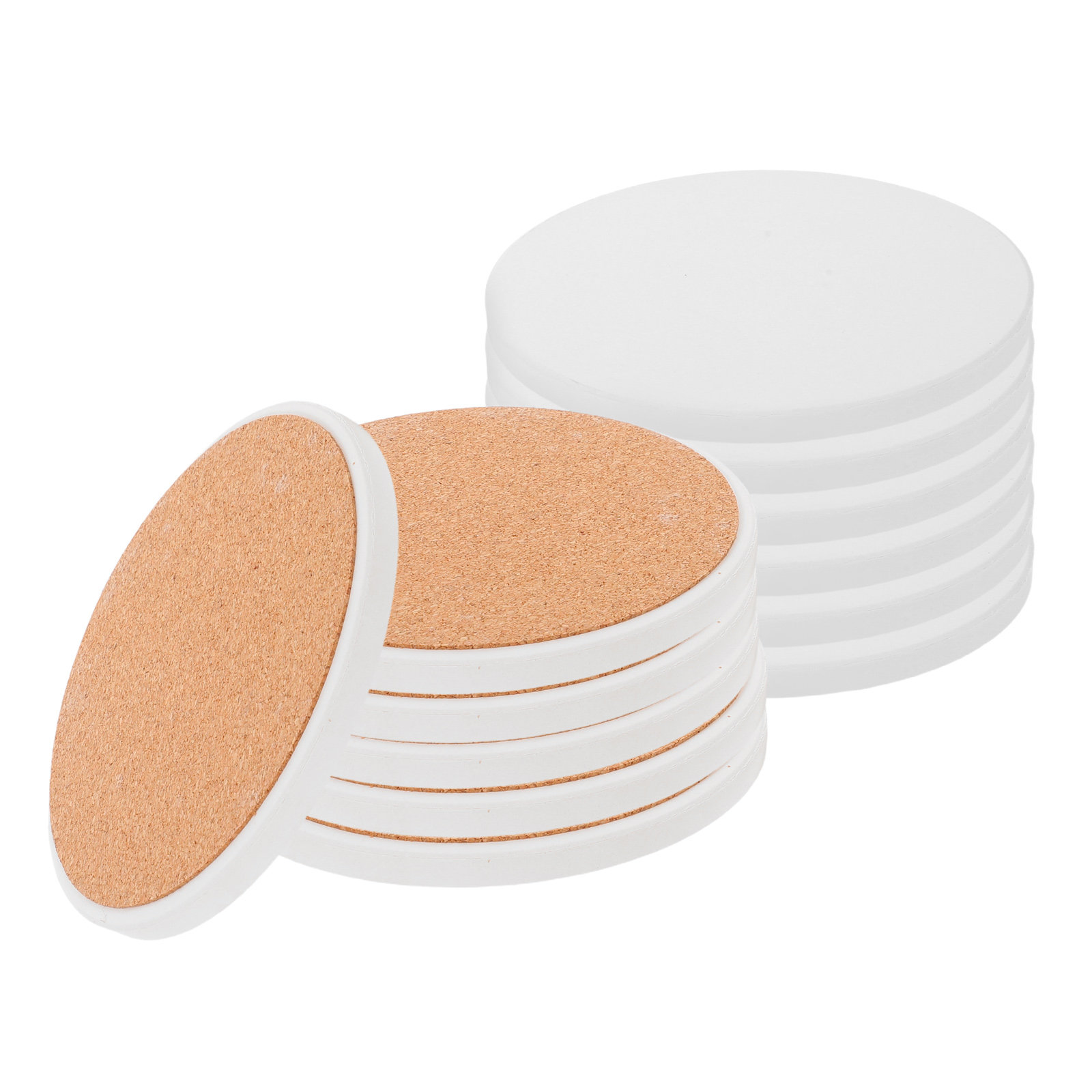 แผ่นรองแก้วเซรามิกสีขาวทรงกลม  - Coaster Sublimation Blank บทวิจารณ์และราคา