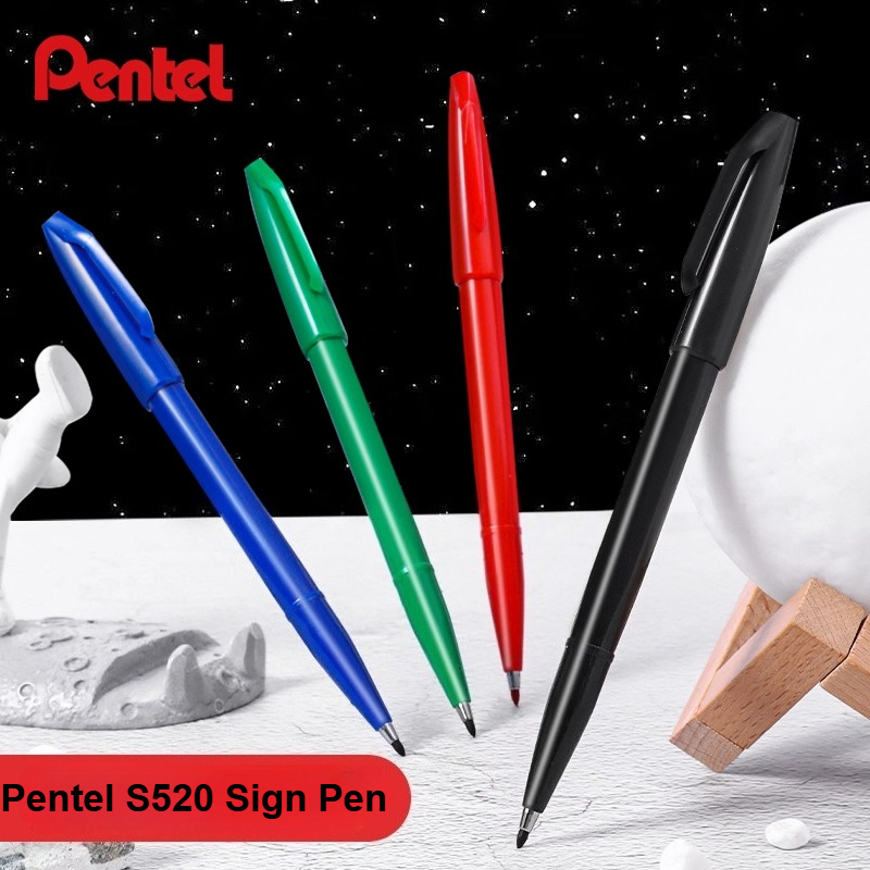 ปากกา Pentel S520 หัวแหลม 0.7  - Pentel Pen Sign Pen บทวิจารณ์และราคา