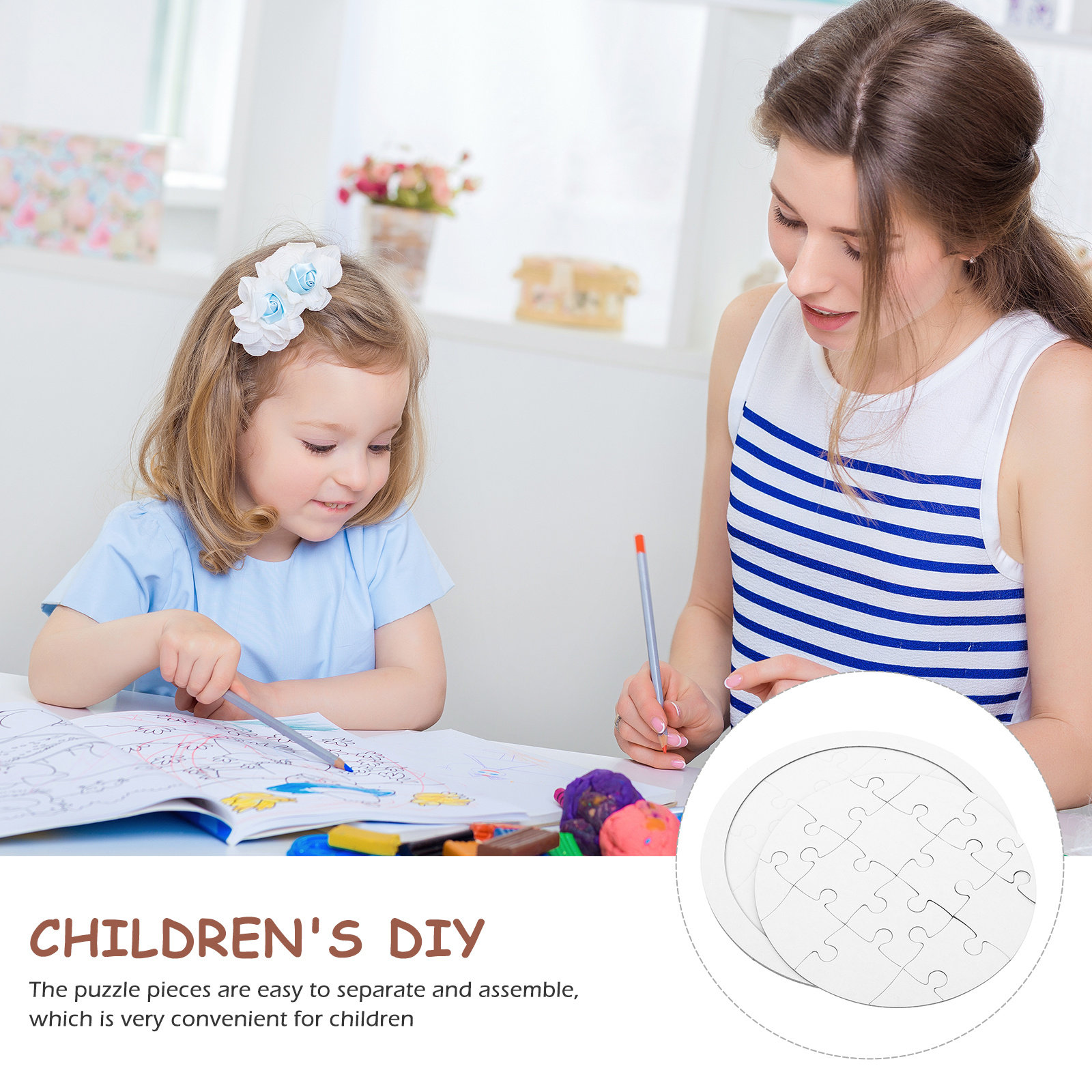 ชุดจิ๊กซอว์ 4 ชุดสำหรับเด็ก จิ - Puzzle Blank White บทวิจารณ์และราคา