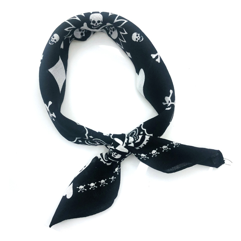 55 ซม.สีขาวสีดําสีแดง Skull โป - Bandana Blank White บทวิจารณ์และราคา