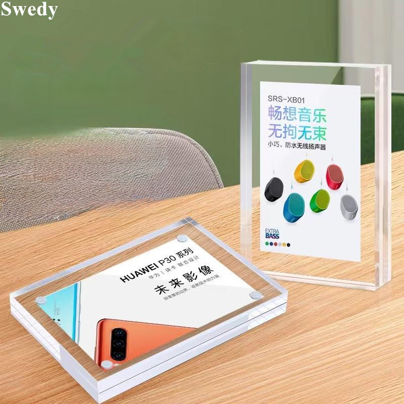 20 มม.หนาแม่เหล็กผู้ถือป้ายอะค - Photo Acrylic Block บทวิจารณ์และราคา