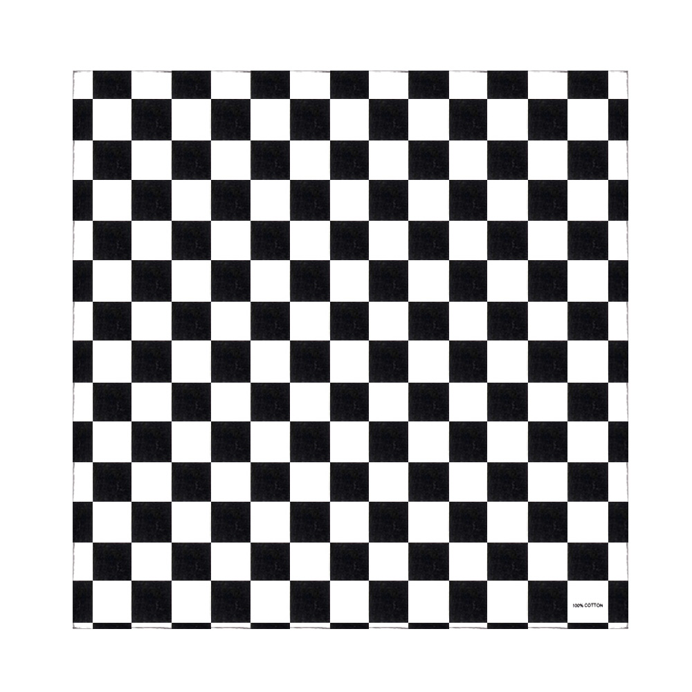 Bandana Checkered Flag Auto Ra - Bandana Blank White บทวิจารณ์และราคา