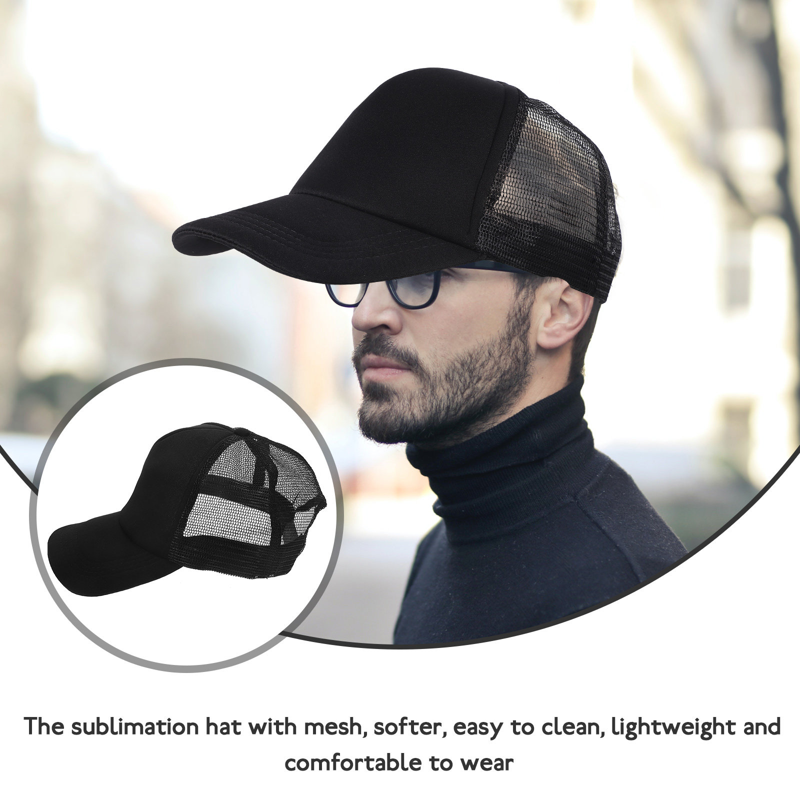 หมวกเบสบอลตาข่ายระบายอากาศ 10  - Hat Sublimation Blank บทวิจารณ์และราคา