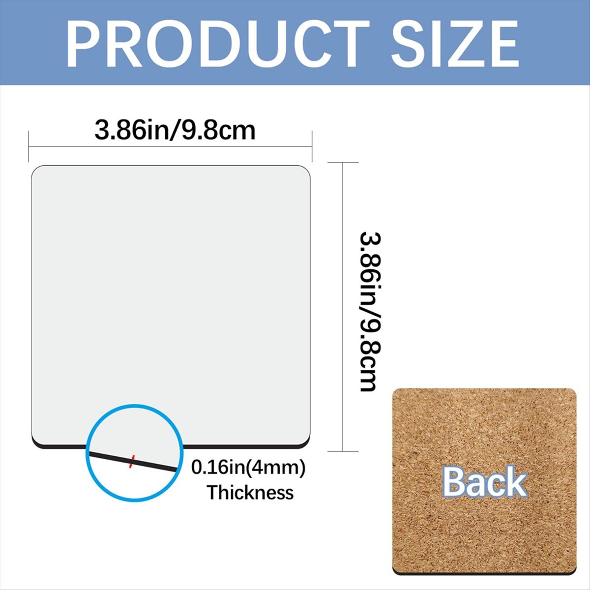 ABYA แผ่นรองแก้วสี่เหลี่ยมสำหร - Coaster Sublimation Blank บทวิจารณ์และราคา
