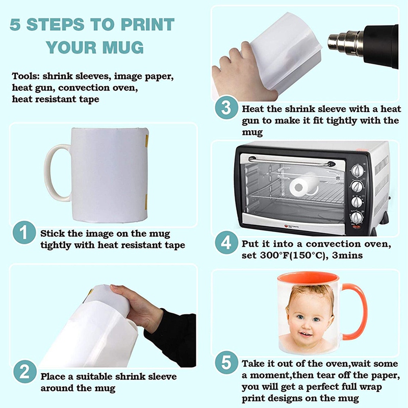 ปลอกหุ้มแบบหดได้สำหรับงานซับลิ - Sublimation Mug White บทวิจารณ์และราคา