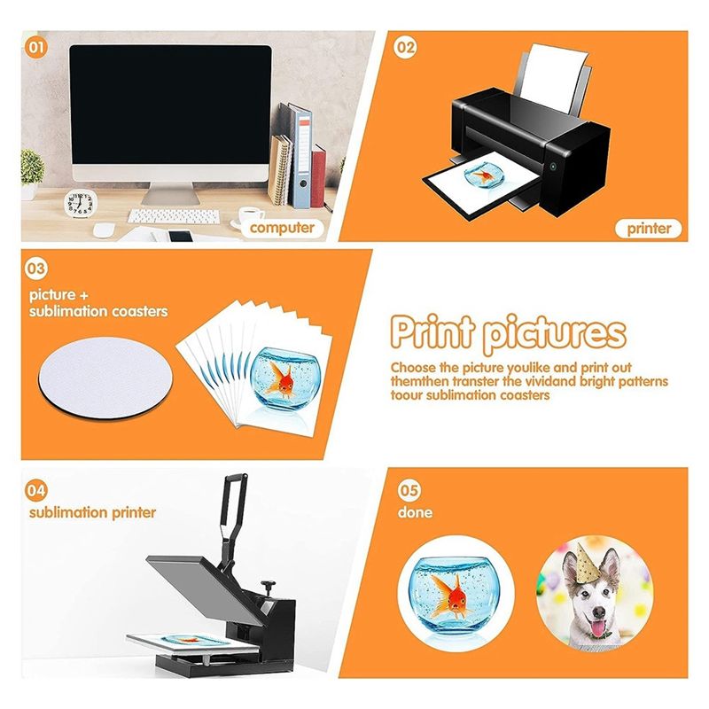 AB46-แผ่นรองแก้วเปล่าสำหรับงาน - Coaster Sublimation Blank บทวิจารณ์และราคา