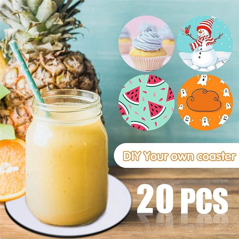 AB46-แผ่นรองแก้วเปล่าสำหรับงาน - Coaster Sublimation Blank บทวิจารณ์และราคา