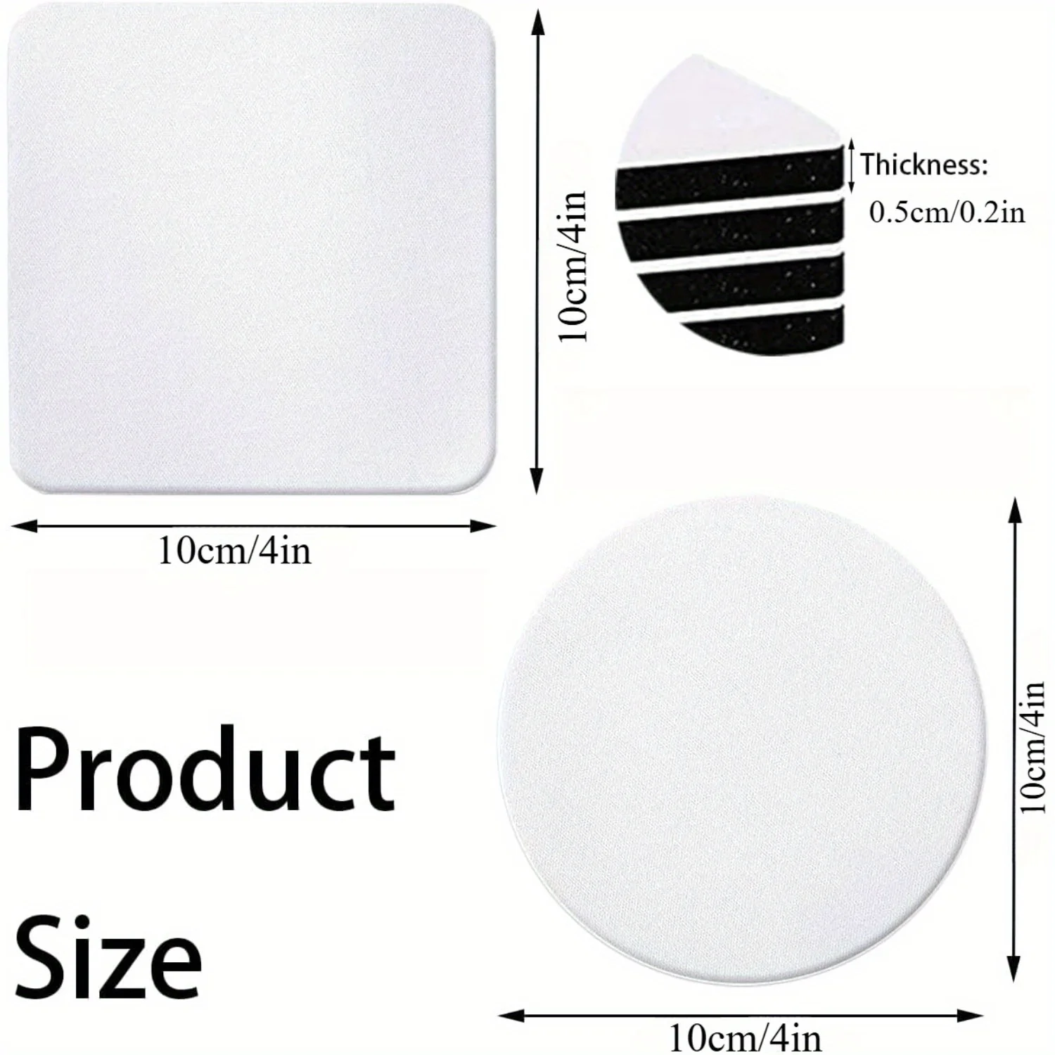 30/50 ชิ้นสแควร์และรอบระเหิด C - Coaster Sublimation Blank บทวิจารณ์และราคา