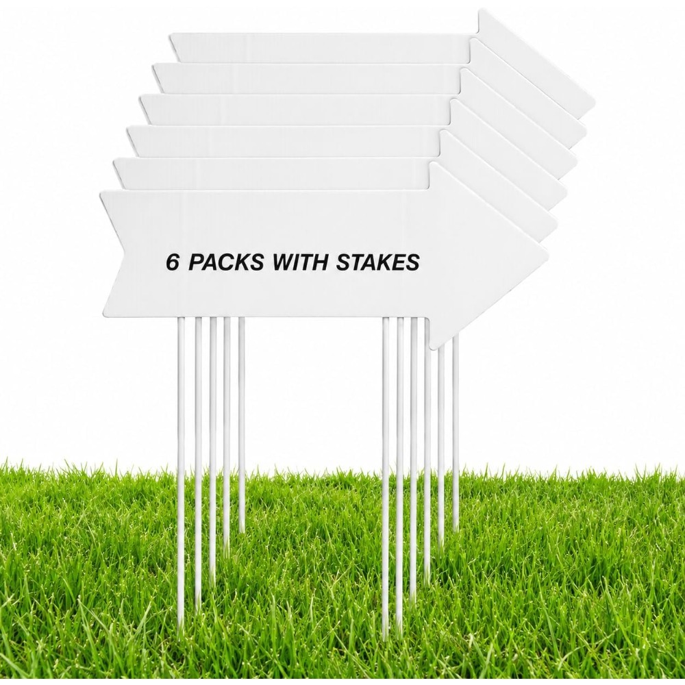ป้ายลูกศรสองด้านพร้อมเสาเสียบ  - Yard Sign Blank บทวิจารณ์และราคา